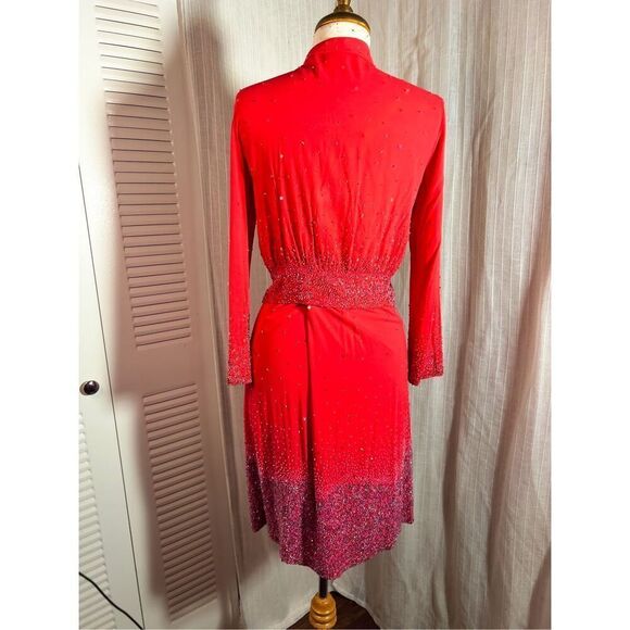 Emma Black | Women’s | Skirt Sets | Size 6/8 | Vintage Two-Piece Sequined Red Dr - Picture 4 of 12